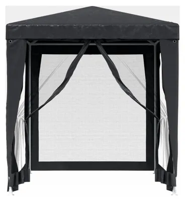 Produktbild von UV-beständiges Partyzelt 200x200x240 cm Anthrazit - Wasserfest mit Mesh-Seitenwänden für Outdoor-Veranstaltungen