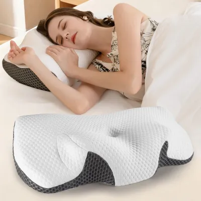 Produktbild von Nackenstützkissen Nackenkissen, Orthopädisches Memory Foam Nackenstützkissen, 2 Höhen
