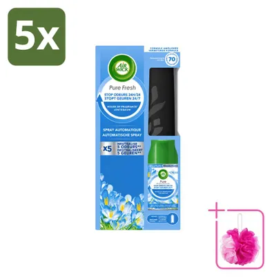 Imagen del producto de 5 unidades del set de inicio Air Wick Freshmatic - Aroma "Brisas de Primavera" - 250 ml - Paquete económico