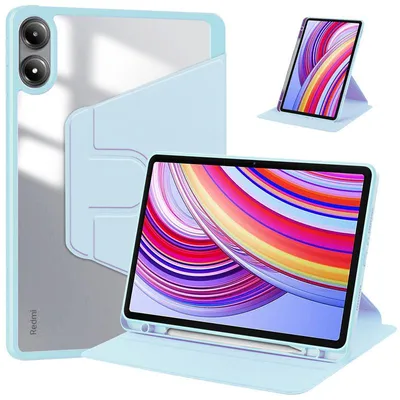 Produktbild von Xiaomi Redmi Pad 2 Pro Hülle - Coverup 360° Rotating Folio Klapphülle mit Schlaf/Wach-Funktion - Hellblau