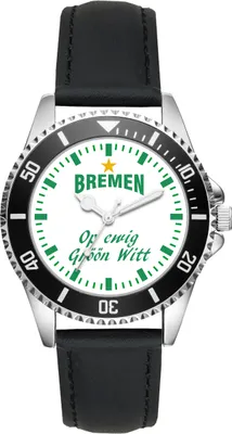 Produktbild von KIESENBERG Herrenuhr Armbanduhr Bremen Geschenk Fan Artikel Zubehör Fanartikel Analog Quartz Uhr L-6033