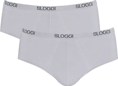 Produktbild von Sloggi Men Basic Midi, heren slips (2-pack), grijs
