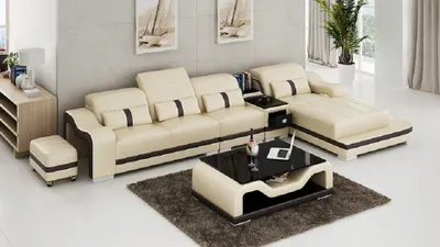 Produktbild von Bettfunktion Ecksofa L Form Couch Design Polster Textil