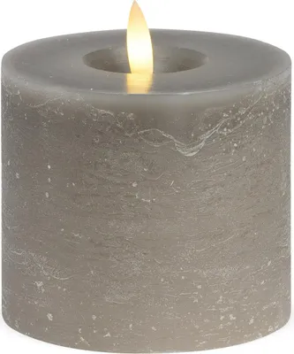 Immagine prodotto di Candela a LED tremolante in vera cera, 10x9 cm, grigio scuro