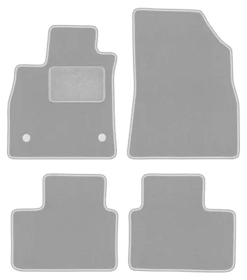 Imagen del producto de Alfombrillas de moqueta para Renault Talisman 2015- (sedán/familiar) – juego de 4 piezas, grises, a medida – Wielganizator OSLO