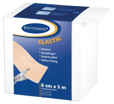 Immagine prodotto di GRAMM medical Actiomedic, benda elastica a fissazione rapida, color carne, 8 cm x 5 m