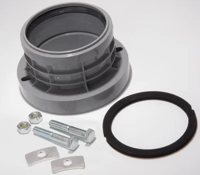 Immagine prodotto di adattatore flangiato airfit DN 110/90 in PP e VA, interasse fori 125-143 mm