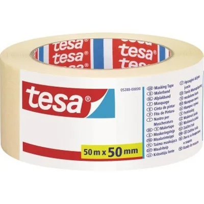 Obrázek produktu pro Tesa 05288 - Malířská maskovací páska - Papír - Béžová - 4 štítky - 50 m - 50 mm