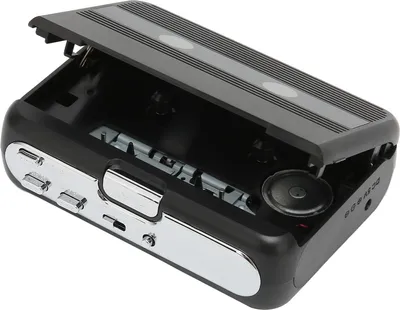 Obrázek produktu pro POENVFPO Přenosný stereofonní kazetový přehrávač s funkcí automatického vkládání pro cestovatele a milovníky materiální nostalgie (černý)