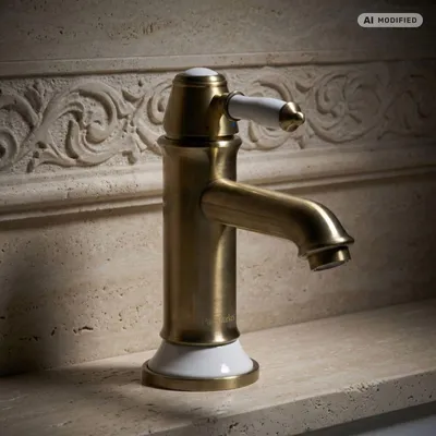 Produktbild von PaulGurkes Nostalgie Wasserhahn Einhandmischer Bronze Retro Waschtischbatterie