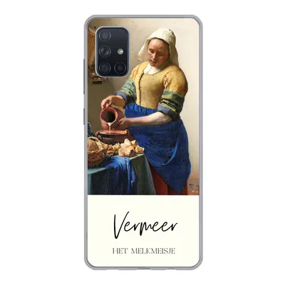 Produktbild von MuchoWow® Handyhülle Schutzhülle Hülle für Samsung Galaxy A71 Kunst - Milchmädchen - Vermeer Silikon Softcase Handy Hülle - Kartenbesitzer