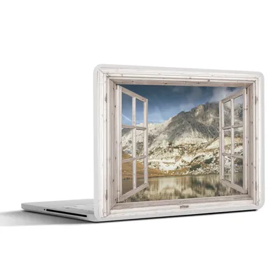 Produktbild von MuchoWow® Laptop Aufkleber Sticker Cover Aussicht - Wasser - Berge 30x22 cm - Laptop-Sticker