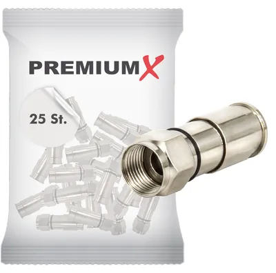 Produktbild von 25x Kompressionsstecker XCon 323 7,5 mm für SAT Kabel Antennen Koaxialkabel