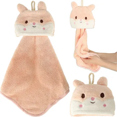 Obrázok produktu pre Detská detská osuška na ruky 42x25cm ružový králik