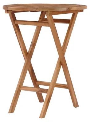 Produktbild von Klappbarer Gartentisch 60 cm Balkontisch Klappbar Beistelltisch Outdoor Garden Table Gartentische Teak Massivholz