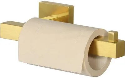 Obrázok produktu pre Držiak na toaletný papier Goldschmiede, 18 cm, nerezová oceľ 304, s otvorom, do kúpeľne a na toaletu, zlatá farba, oceľ