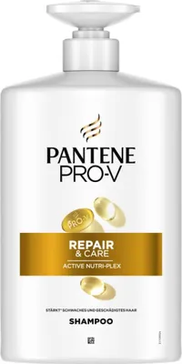 Zdjęcie produktu dla Szampon Pantene Pro-V Repair & Care 1000ml z pompką. Włosy osłabione i zniszczone. Delikatnie oczyszcza. Chroni wiązania włosów. Bez silikonów