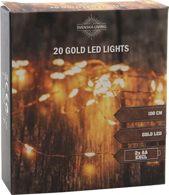 Immagine prodotto di Filo d'illuminazione in rame con LED oro 20 LED / 100 cm