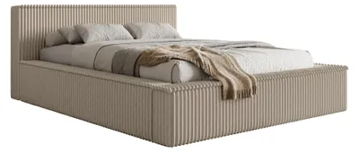 Produktbild von Selsey AFFOLIO - Polsterbett mit Breitcord-Bezug und Stauraum, Dunkelbeige, 160x200 cm