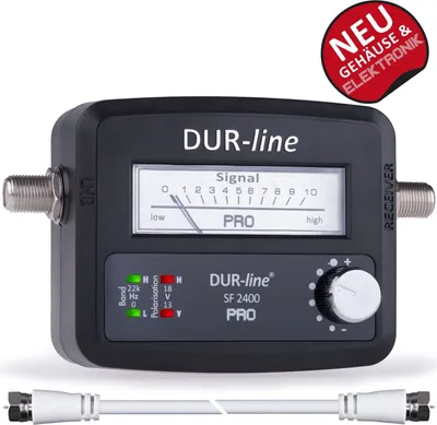 Produktbild von DUR-line SF 2400 Pro Satfinder Sat Finder digital HD mit Zeiger und LED Anzeige