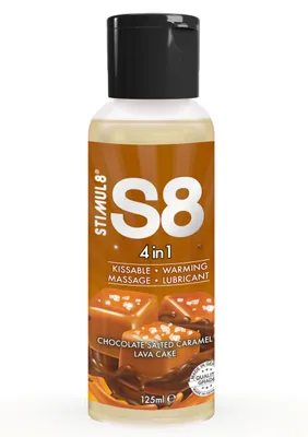 Obrázek produktu pro STIMUL8 - S8 3-v-1 lubrikační gel s příchutí čokolády a slaného karamelu, 125 ml