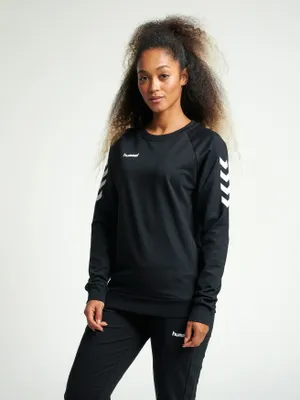 Produktbild von Hummel Baumwolle Sweatshirt Damen schwarz Gr S