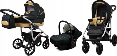 Obrázok produktu pre BabyLux® Largo | Kočík 3v1 Set | Black Coffe | Kombi kočík | Kočíková súprava | Kočík
