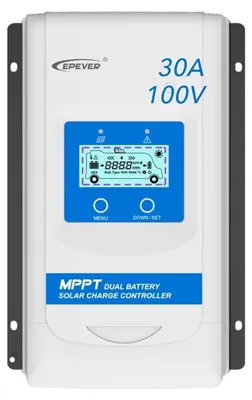 Obrázok produktu pre MPPT nabíjačka pre dve batérie, 30A, s automatickou detekciou 12V/24V a krytím IP33
