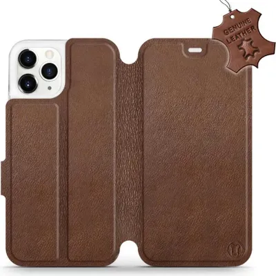 Produktbild von Echtleder Handyhülle für iPhone 11 Pro, Mobiwear Leather, Braun
