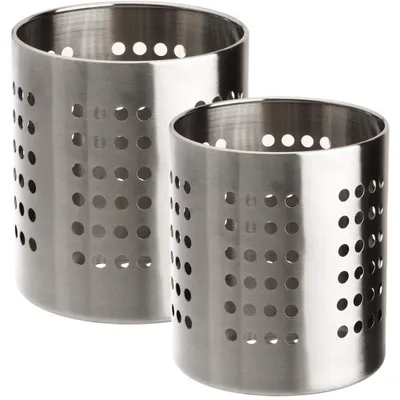 Besteckset aus Edelstahl, 2er-Set, silber, Ø 12,5 cm und 10 cm