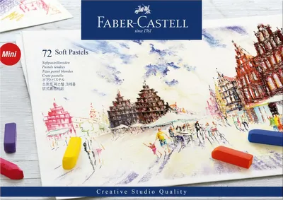 Zdjęcie produktu dla Faber Castell FC-128272 Pastelkrijt Halve Lengte Etui à 72 Stuks