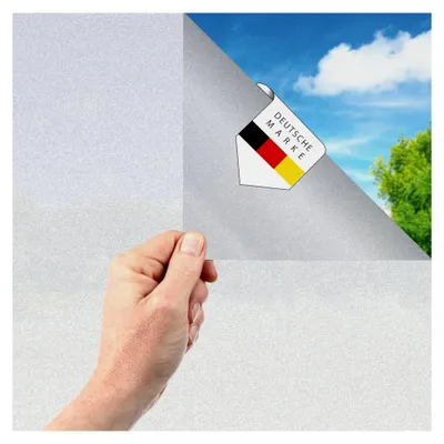 Produktbild von Milchglasfolie für Fenster - Blickdichte Sichtschutzfolie mit Anti-UV für mehr Privatsphäre im Büro, Badezimmer oder Schlafzimmer - 30 x 200 cm