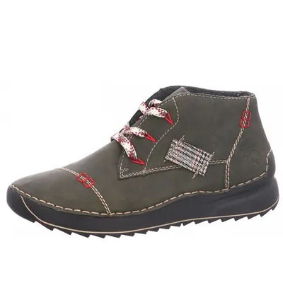 Produktbild von Rieker Damen Schnürboots Warmfutter Stiefeletten 51534-54, Größe:37 EU, Farbe:Grün