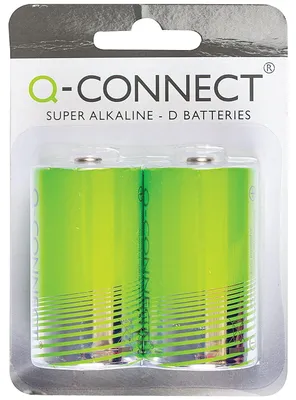 Obrázok produktu pre Q-Connect® KF00491 Super alkalické batérie - Mono/LR20/D 1,5 V, 2 kusy