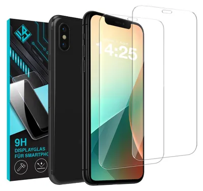 Produktbild von 2x 9H Schutzglas Displayschutzfolie für Apple iPhone X Displayglas Displayschutz Glas Panzerfolie Schutzglasfolie
