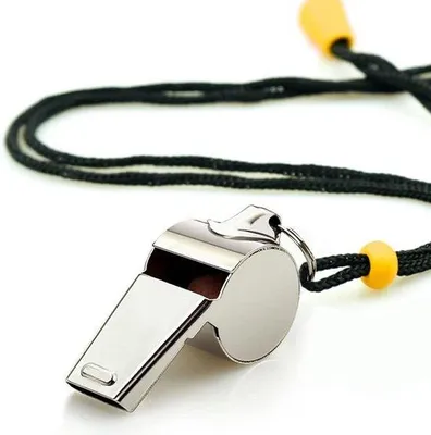 Produktbild von RVS Sportfluitjes mit Lanyard - 6 Stücke für Trainer und Schiedsrichter