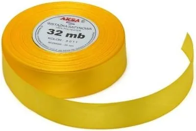 Image de Ruban satiné pour emballer des cadeaux Ruban décoratif jaune 25 mm 32 m