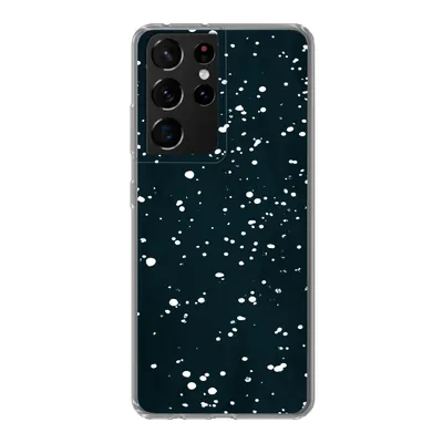 Produktbild von MuchoWow® Handyhülle Schutzhülle Hülle für Samsung Galaxy S21 Ultra Polka dots - Schwarz - Weiß Silikon Softcase Handy Hülle - Mobiltelefon
