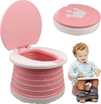 Produktbild von Toilettensitz Kinder Toilettensitz Kinder Reisetöpfchen kinder Reise Töpfchen Training Sitze Neu Verstellbarer Faltbarer Travel Töpfchen für Kleinkinder Kinder