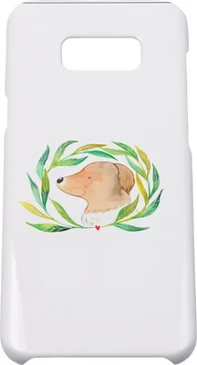 Produktbild von Mr. & Mrs. Panda Samsung Galaxy S8 plus Handyhülle  Hund Blumen - Weiß - Geschenk, Hundeliebe, Handy Case, Niedlich, Cover, Hunde, Hülle, Sprüche, Hundekopf