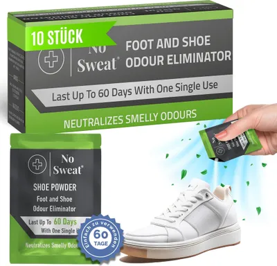 Produktbild von Schuhpuder 10er Pack - 60 Tage Schutz bei einmaligem Gebrauch gegen Fußgeruch
