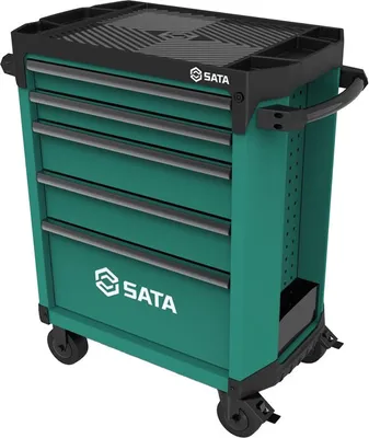 Produktbild von SATA 5 Schubladen Werkstattwagen Pro, Grün ST95112G, 945 x 479 x 999 mm