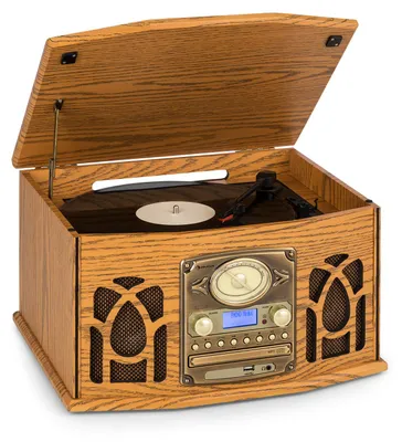 Obrázek produktu pro auna NR-620, DAB, stereo systém, dřevo, gramofon, DAB +, přehrávač CD, hnědý