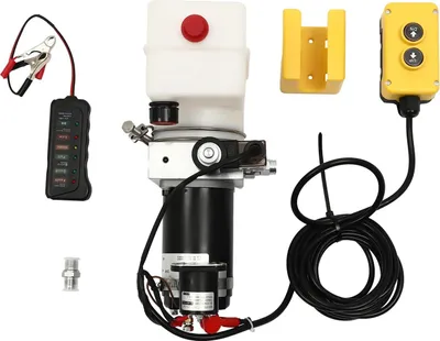 Immagine prodotto di Gruppo idraulico - Pompa per rimorchio ribaltabile/veicolo ribaltabile - 12 V - 800 W - Serbatoio da 1,5 l - A semplice effetto - Spina UE - Bianco