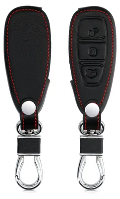Produktbild von kwmobile Schlüsselhülle für Ford 3-Tasten Autoschlüssel Keyless Go Hülle - Autoschlüssel Schlüssel Hülle - Schlüsselcover aus Kunstleder in Schwarz
