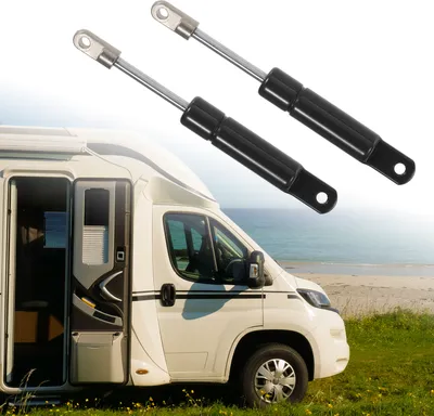 Image de 2 Piššces 4 Pouces 5Ibs/22N VšŠrins š€ Gaz Noirs Supports de Levage Universels pour Fenšºtre de Camping-Car, Voiture, Camion, Bateau, Porte d'Armoire