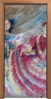Produktbild von Türposter 90x200 cm Türaufkleber Türtapete Türfolie Klebefolie Malerei Spanische Tänzerinnen & Tänzer