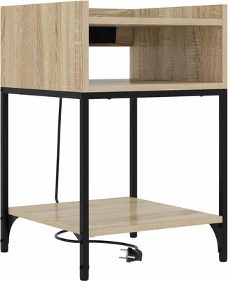 Obrázok produktu pre vidaXL Nočný stolík s policou Sonoma dub 40 x 40 x 61 cm materiál na báze dreva