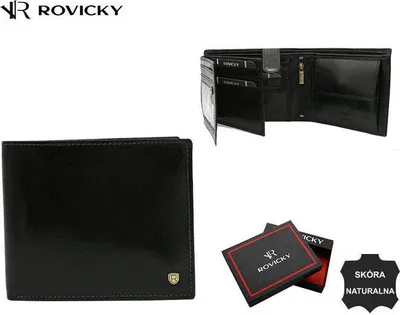 Immagine prodotto di Elegante portafoglio da uomo in pelle senza chiusura esterna - Rovicky