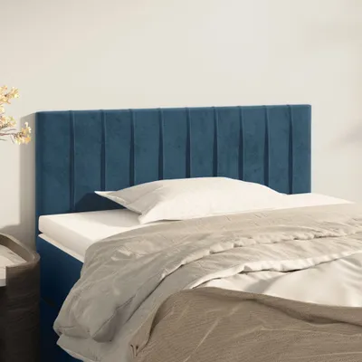 Produktbild von vidaXL Kopfteil Dunkelblau 100x5x78/88 cm Samt - Kopfteil - Kopfteile - Bett-Kopfteil - Bettkopfteil